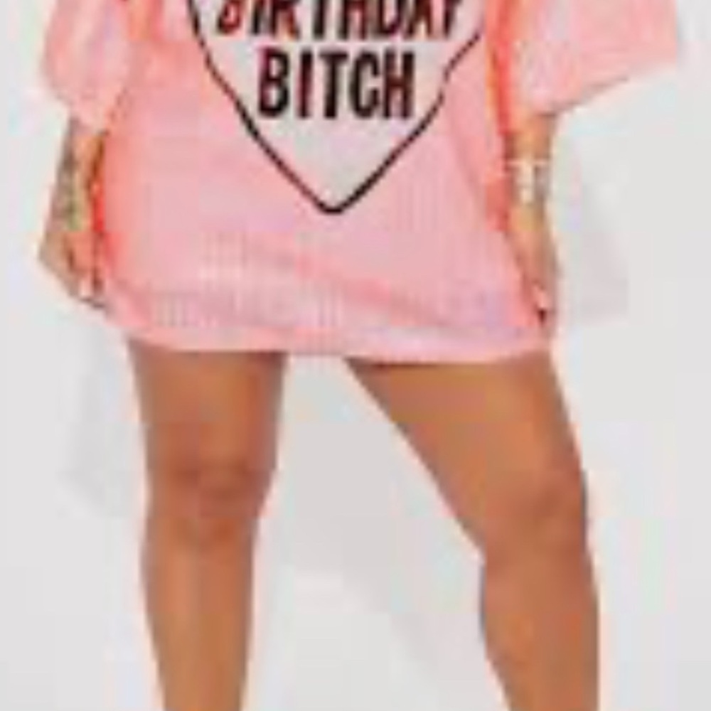 Fashion Nova Pink and White Raglan Midi Dress - Picture 10 of 14